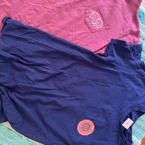 Two t-shirts, adult small, simply southern and ivory ella